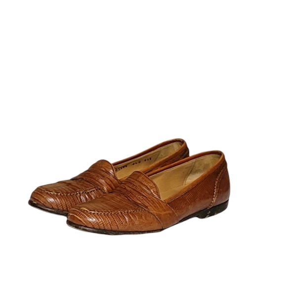 Men Vintage Brown Leather Loafers By Bragano Size 8.5D/Men Designer Shoes/ Men D - Picture 2 of 8